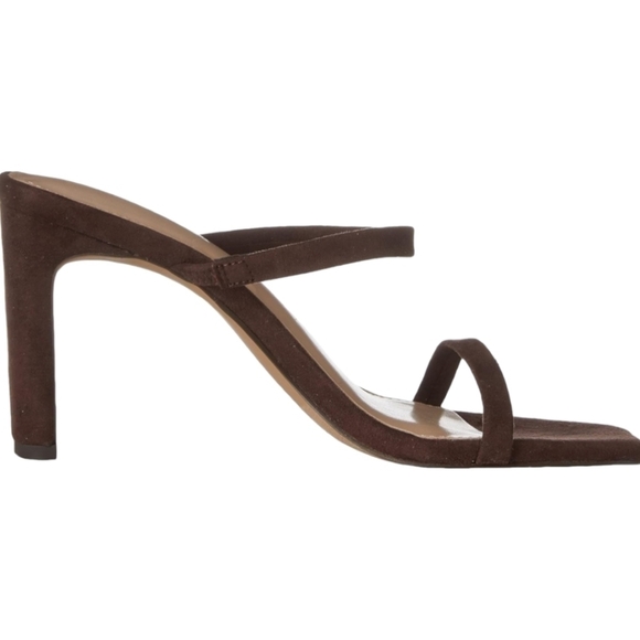 The Drop Avery Square Toe Heeled Sandles Color Coffee Bean Size 7.5 NWOT - Picture 6 of 9